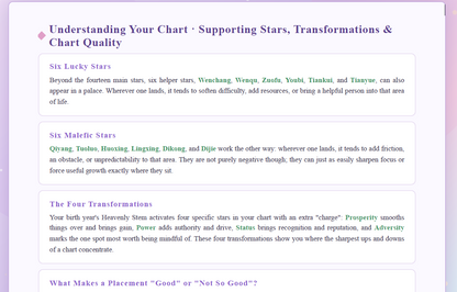 Your Cosmic Blueprint: Personalized Destiny Reading 紫微斗數-個人化命理解讀